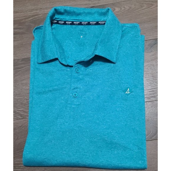 Sperry Men's Polo Shirt Short Sleeve Size Large (L) Jade - Picture 2 of 2